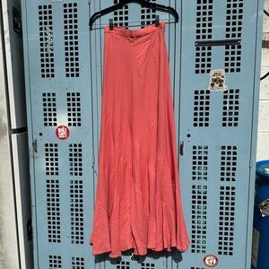 Retro 70s Pink Maxi Skirt